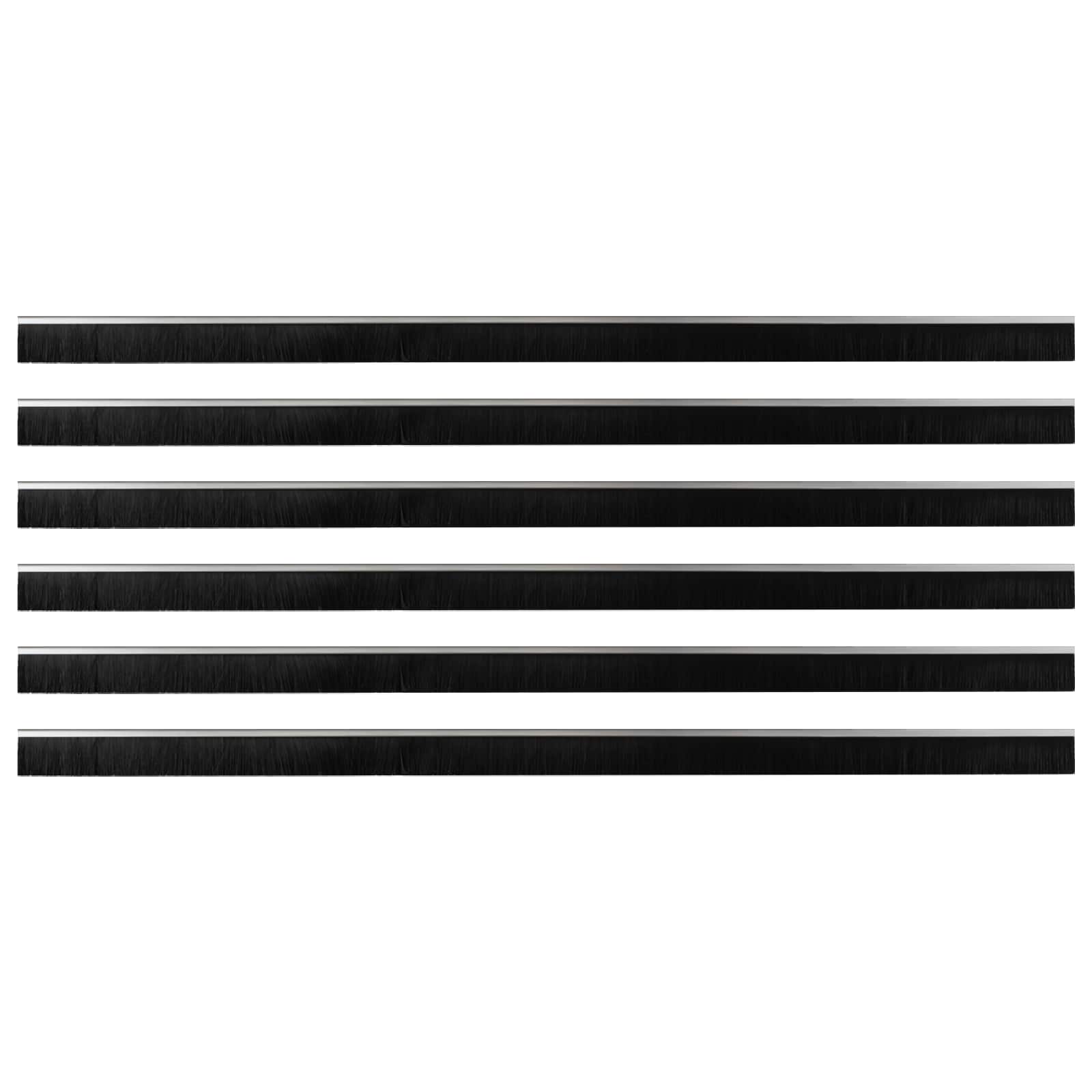 Selbstklebende Türbürstendichtungen 6 Stk. Silber 100 cm