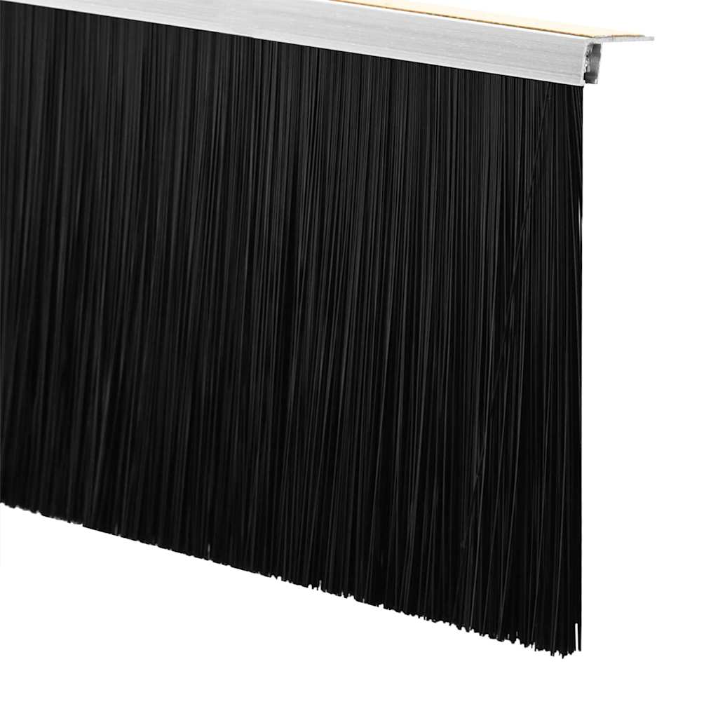 Selbstklebende Türbürstendichtungen 6 Stk. Silber 100 cm