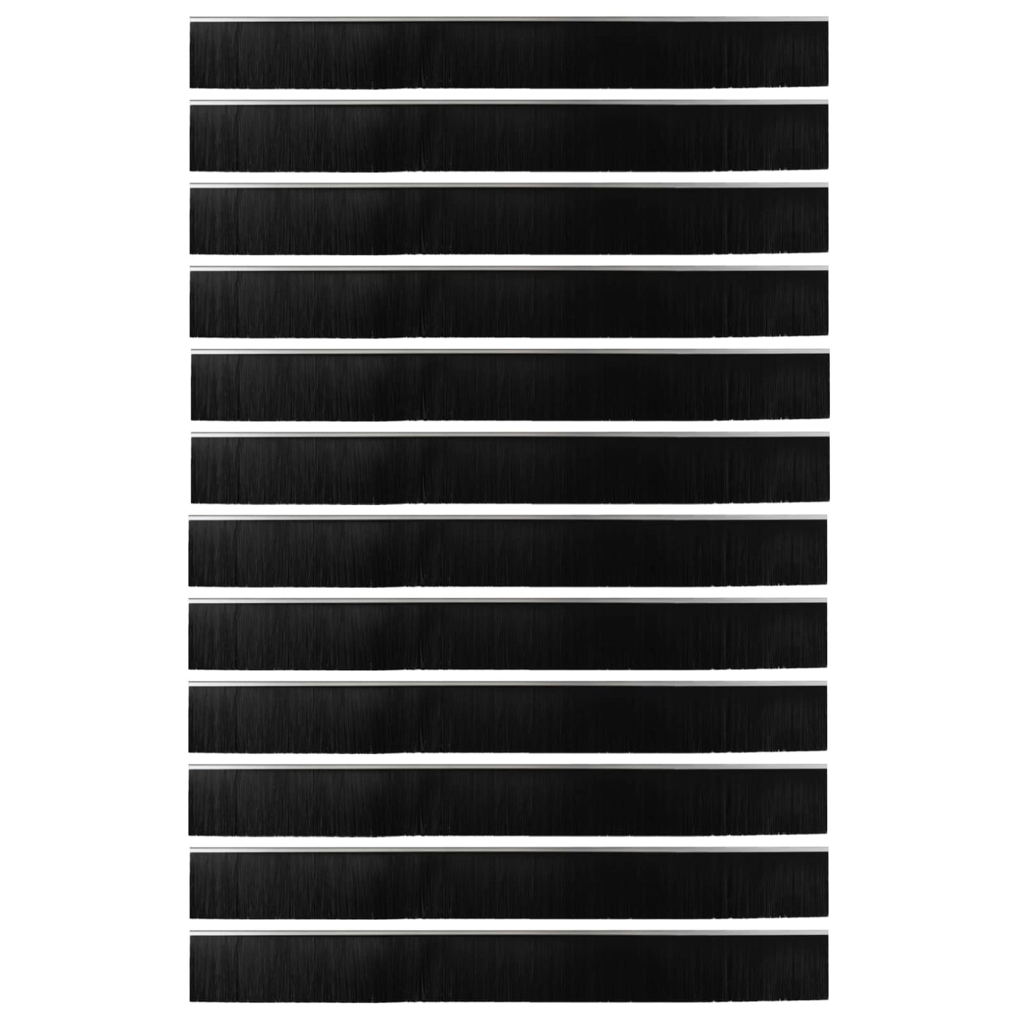 Selbstklebende Türbürstendichtungen 12 Stk. Silber 100 cm