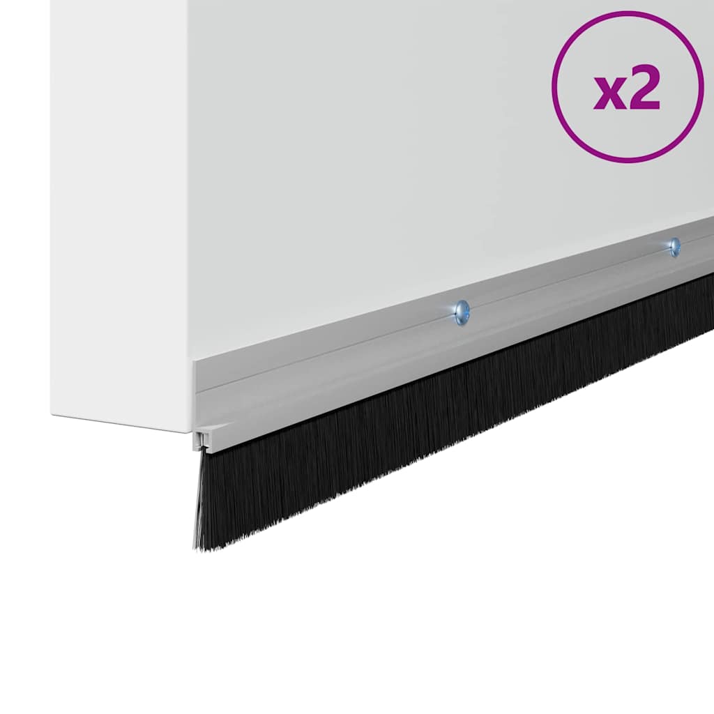 Aufsteck Türbürstendichtungen 2 Stk. 100 cm Aluminiumlegierung