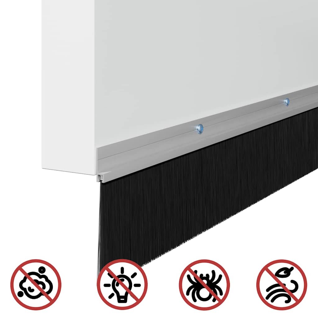 Aufsteck Türbürstendichtungen 2 Stk. 100 cm Aluminiumlegierung