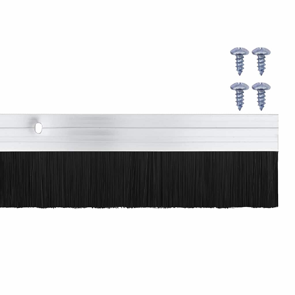 Aufsteck Türbürstendichtungen 6 Stk. 100 cm Aluminiumlegierung