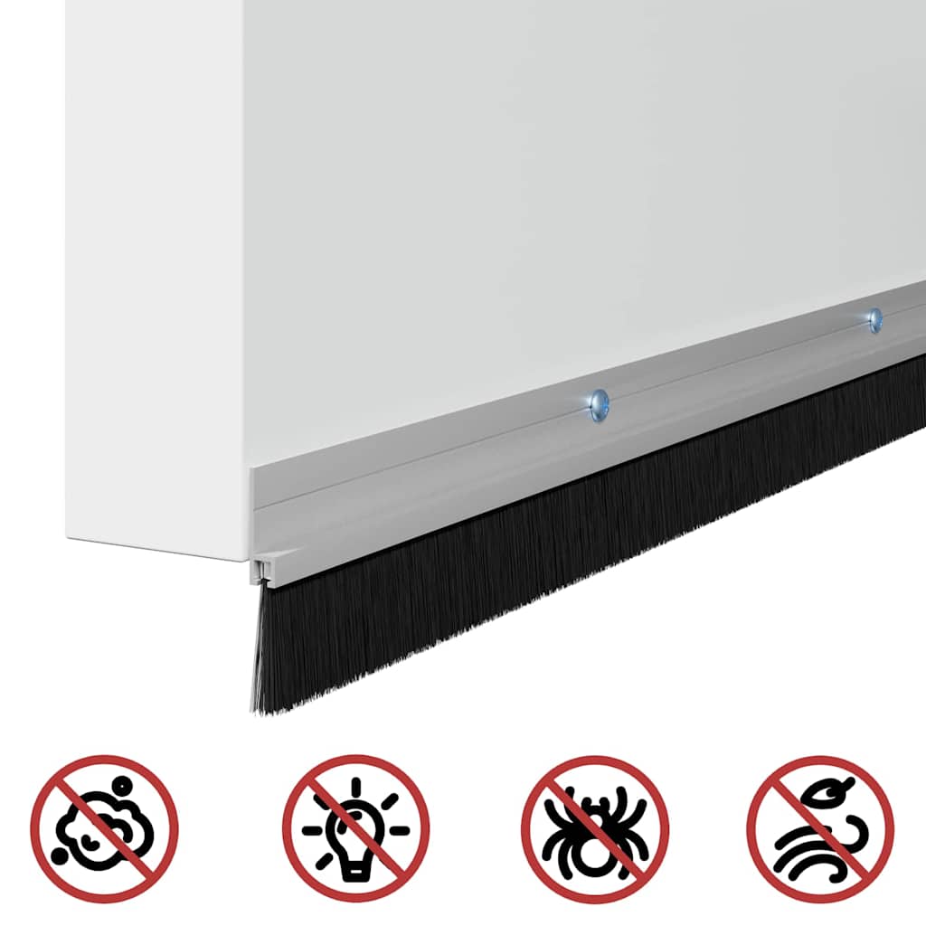 Aufsteck Türbürstendichtungen 6 Stk. 100 cm Aluminiumlegierung