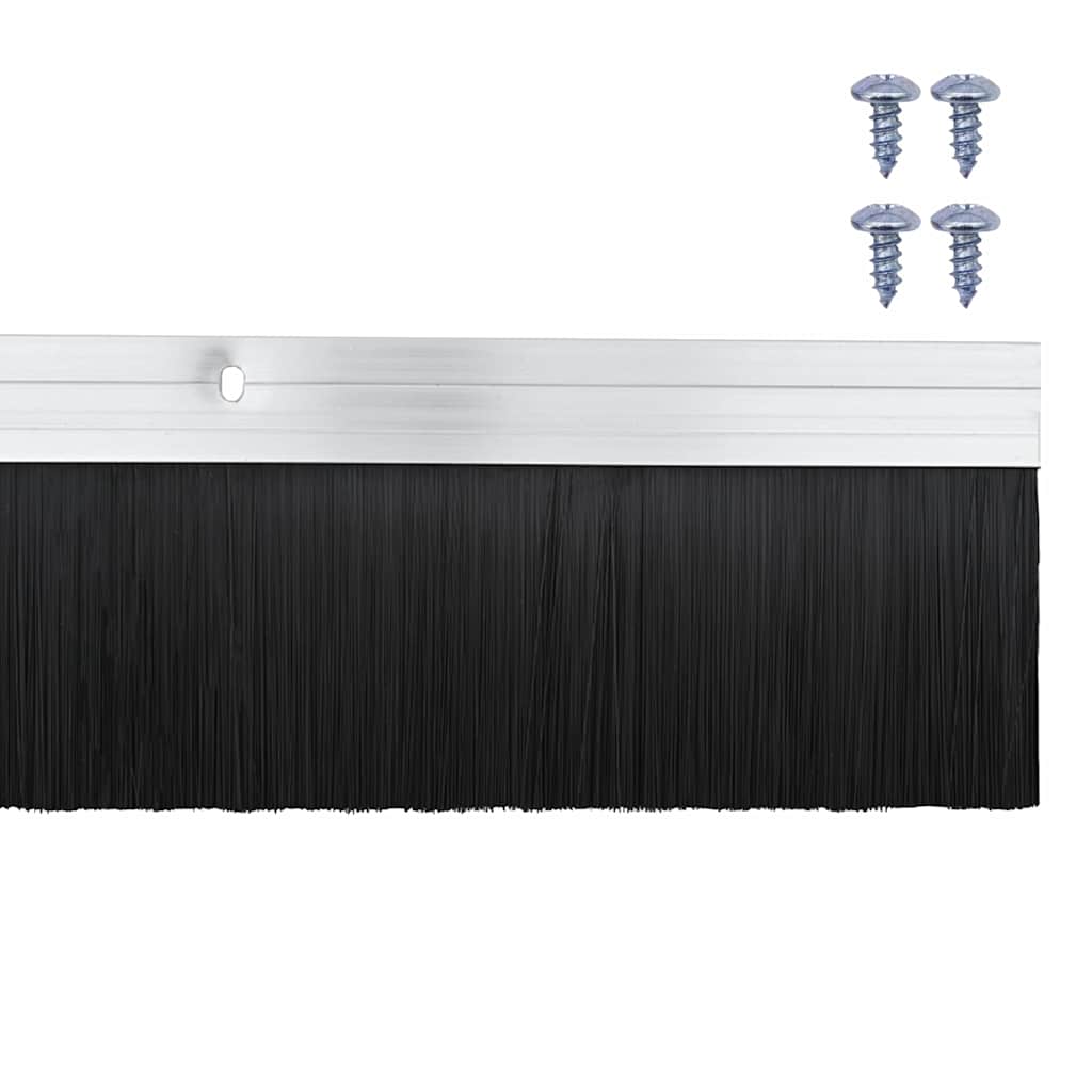 Aufsteck Türbürstendichtungen 6 Stk. 100 cm Aluminiumlegierung