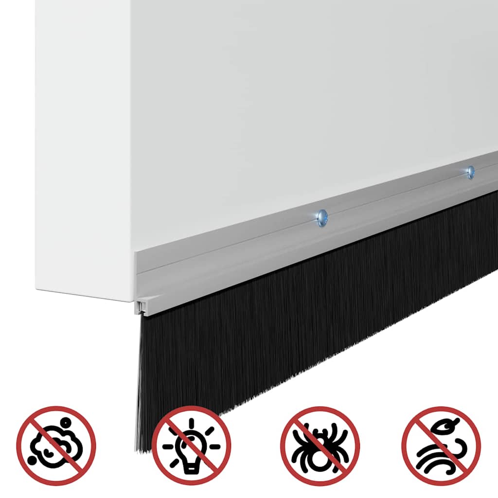 Aufsteck Türbürstendichtungen 6 Stk. 100 cm Aluminiumlegierung
