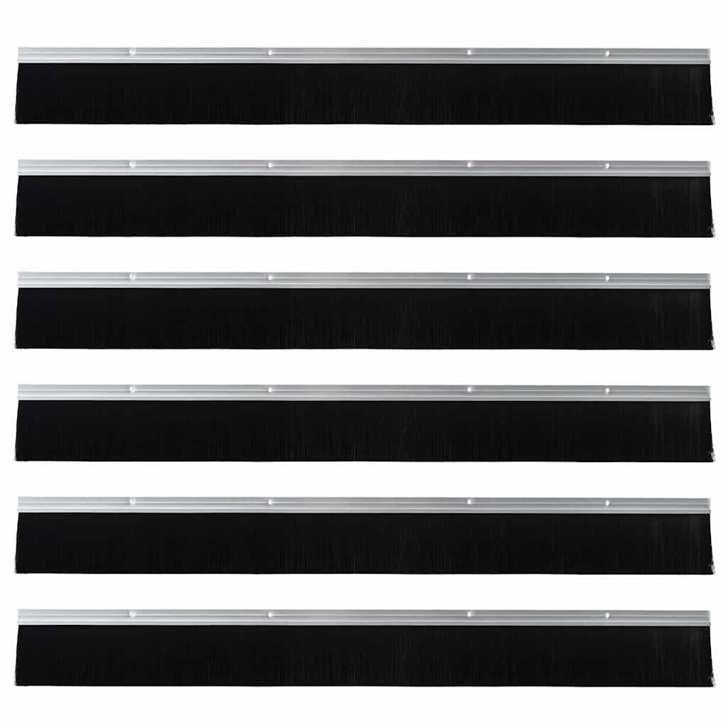Aufsteck Türbürstendichtungen 6 Stk. 100 cm Aluminiumlegierung