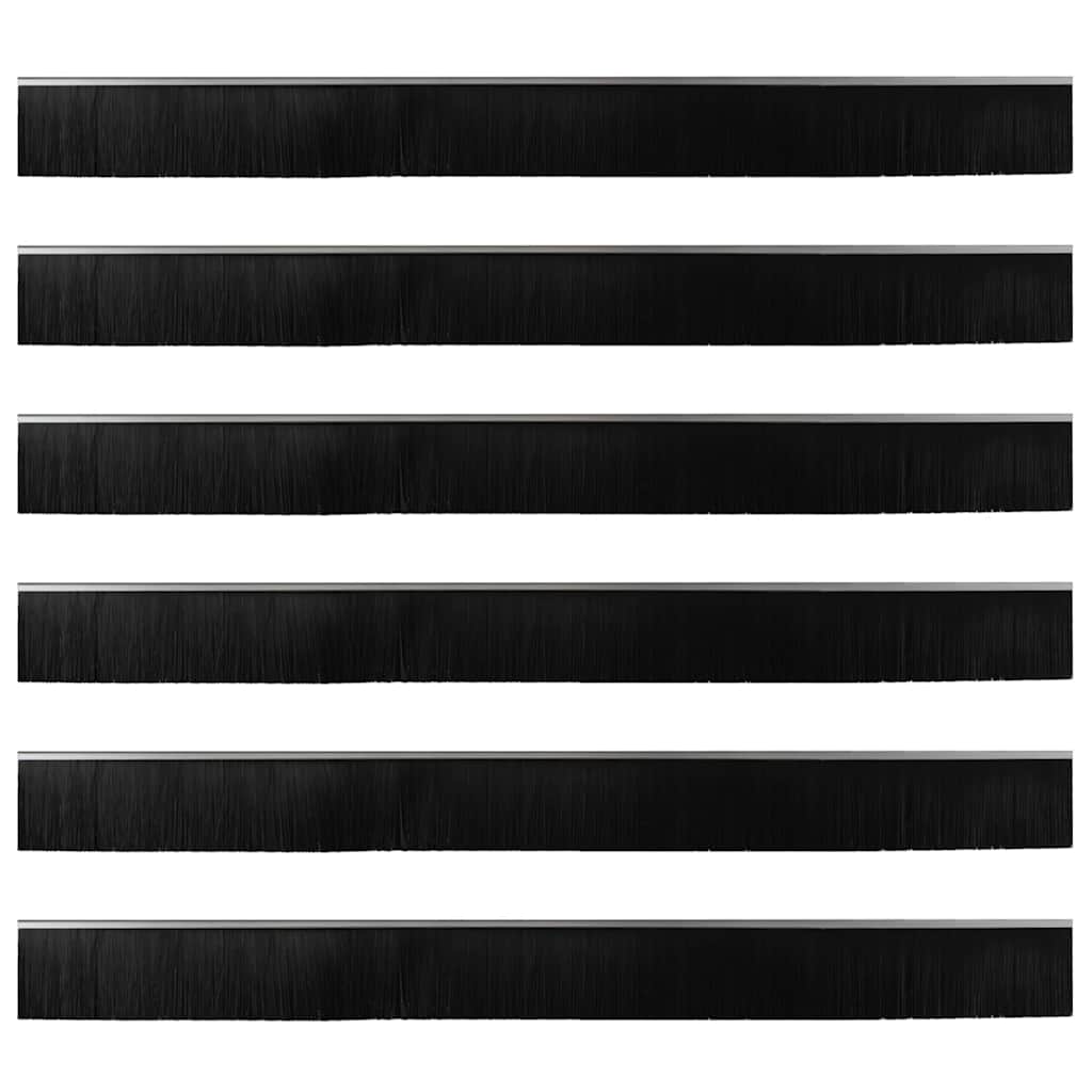 Aufsteck Türbürstendichtungen 6 Stk. 100 cm Aluminiumlegierung