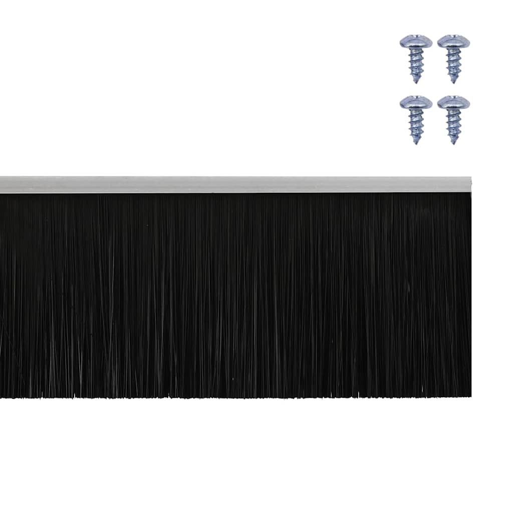 Aufsteck Türbürstendichtungen 6 Stk. 100 cm Aluminiumlegierung