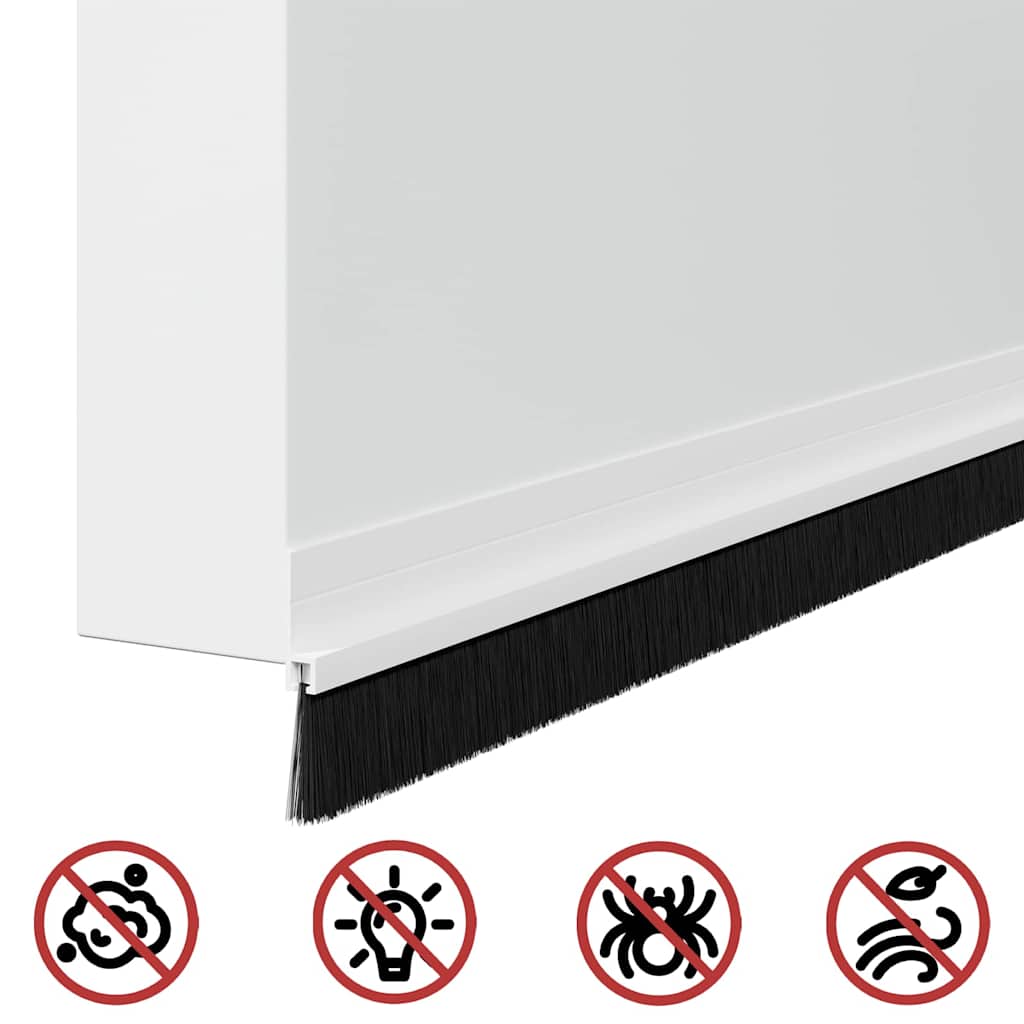 Self-adhesive Door Brush Seals 2 stk. 100 cm Aluminiumlegierung