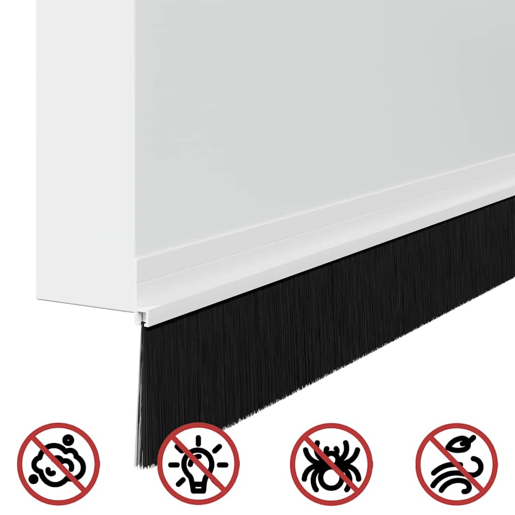 Self-adhesive Door Brush Seals 2 stk. 100 cm Aluminiumlegierung