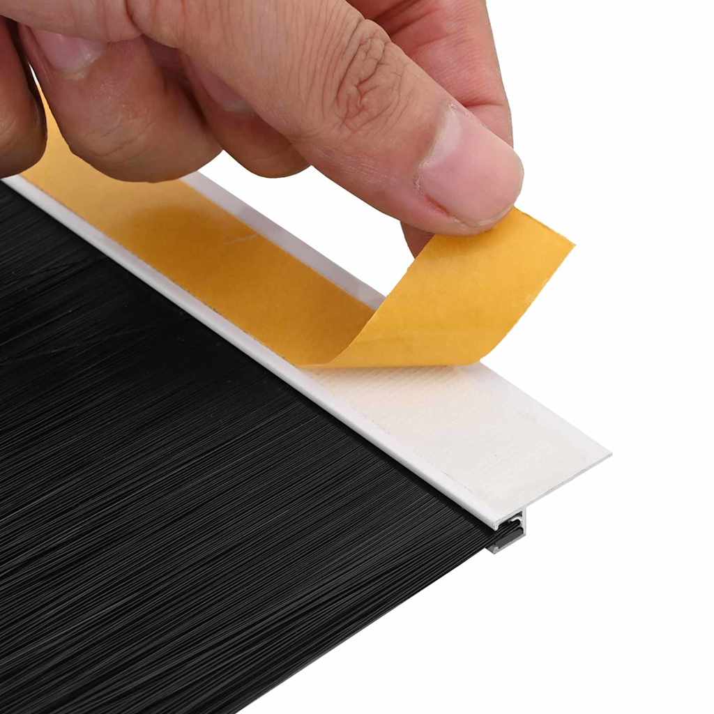Self-adhesive Door Brush Seals 2 Stk. 100 cm Aluminiumlegierung