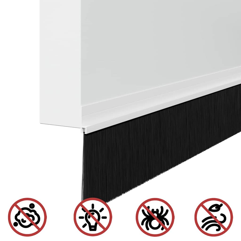 Self-adhesive Door Brush Seals 2 Stk. 100 cm Aluminiumlegierung