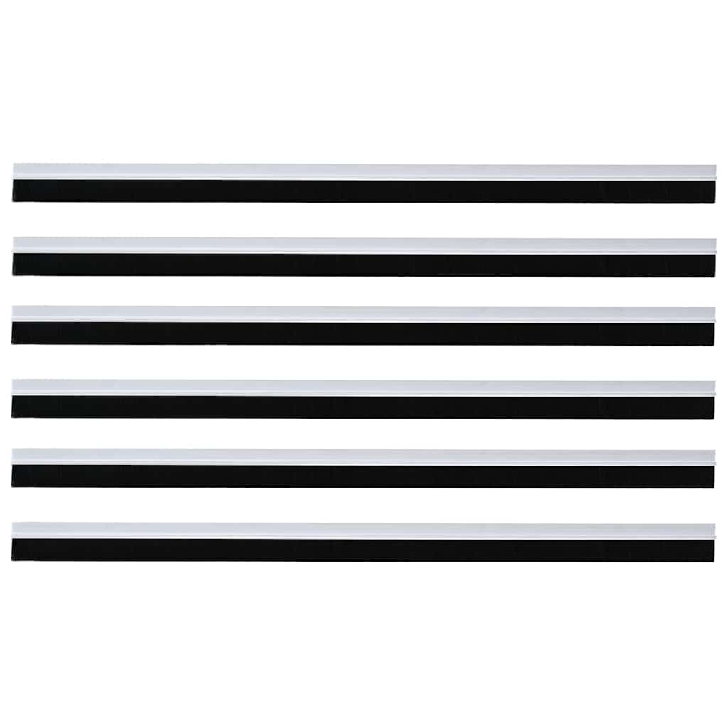 Self-adhesive Door Brush Seals 6 Stk. 100 cm Aluminiumlegierung