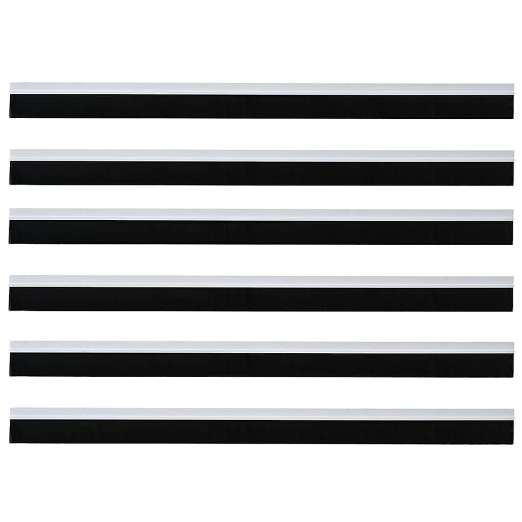 Self-adhesive Door Brush Seals 6 stk. 100 cm Aluminiumlegierung