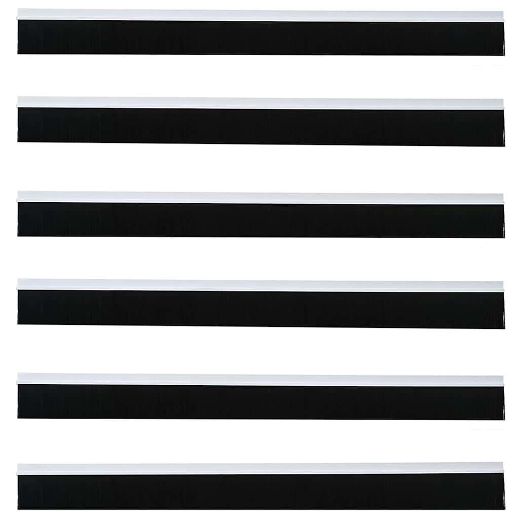 Self-adhesive Door Brush Seals 6 Stk. 100 cm Aluminiumlegierung