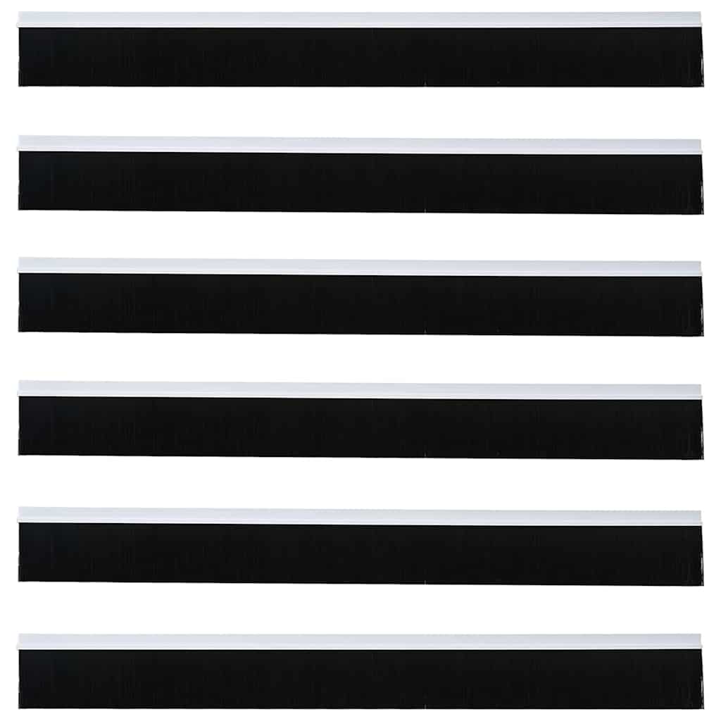 Self-adhesive Door Brush Seals 6 stk. 100 cm Aluminiumlegierung