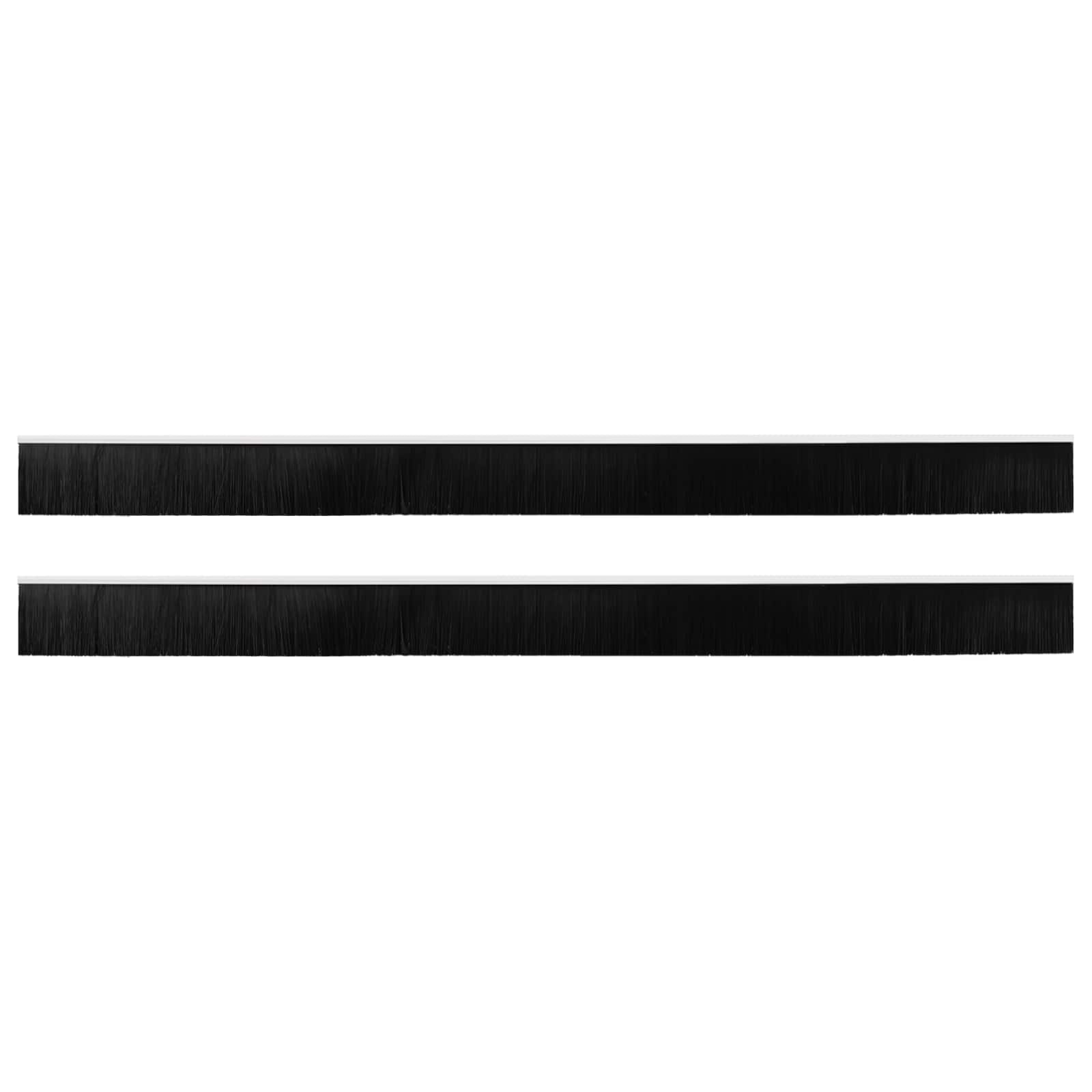 Selbstklebende Türbürstendichtungen 2 Stk. Weiß 100 cm