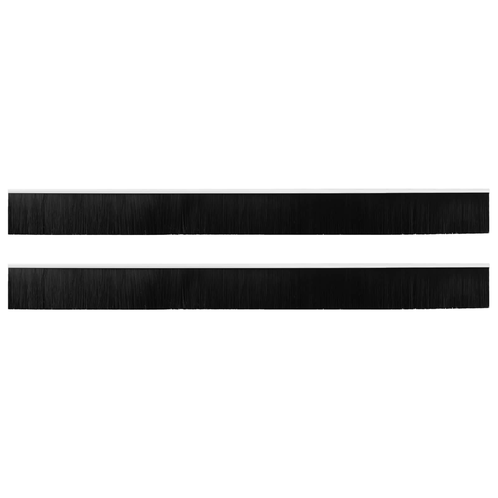 Selbstklebende Türbürstendichtungen 2 stk. Weiß 100 cm