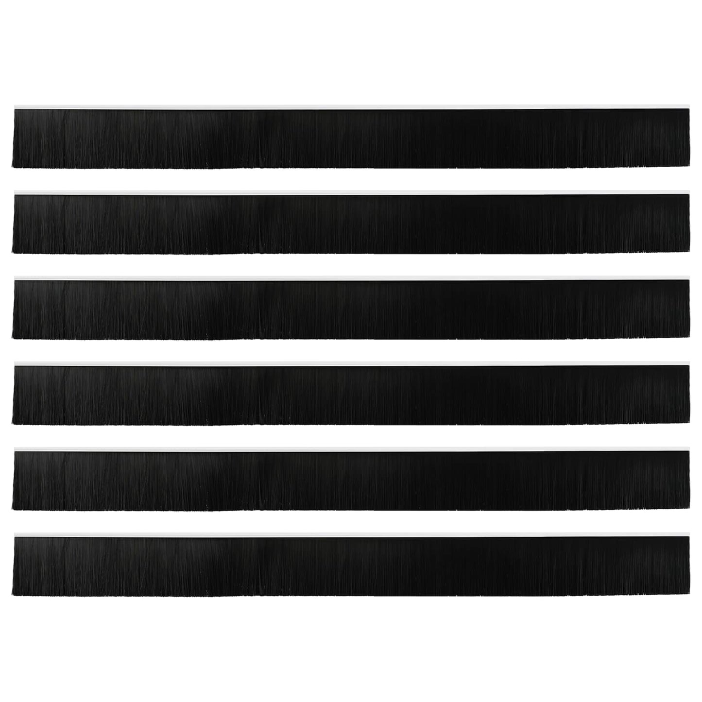 Selbstklebende Türbürstendichtungen 6 Stk. Weiß 100 cm