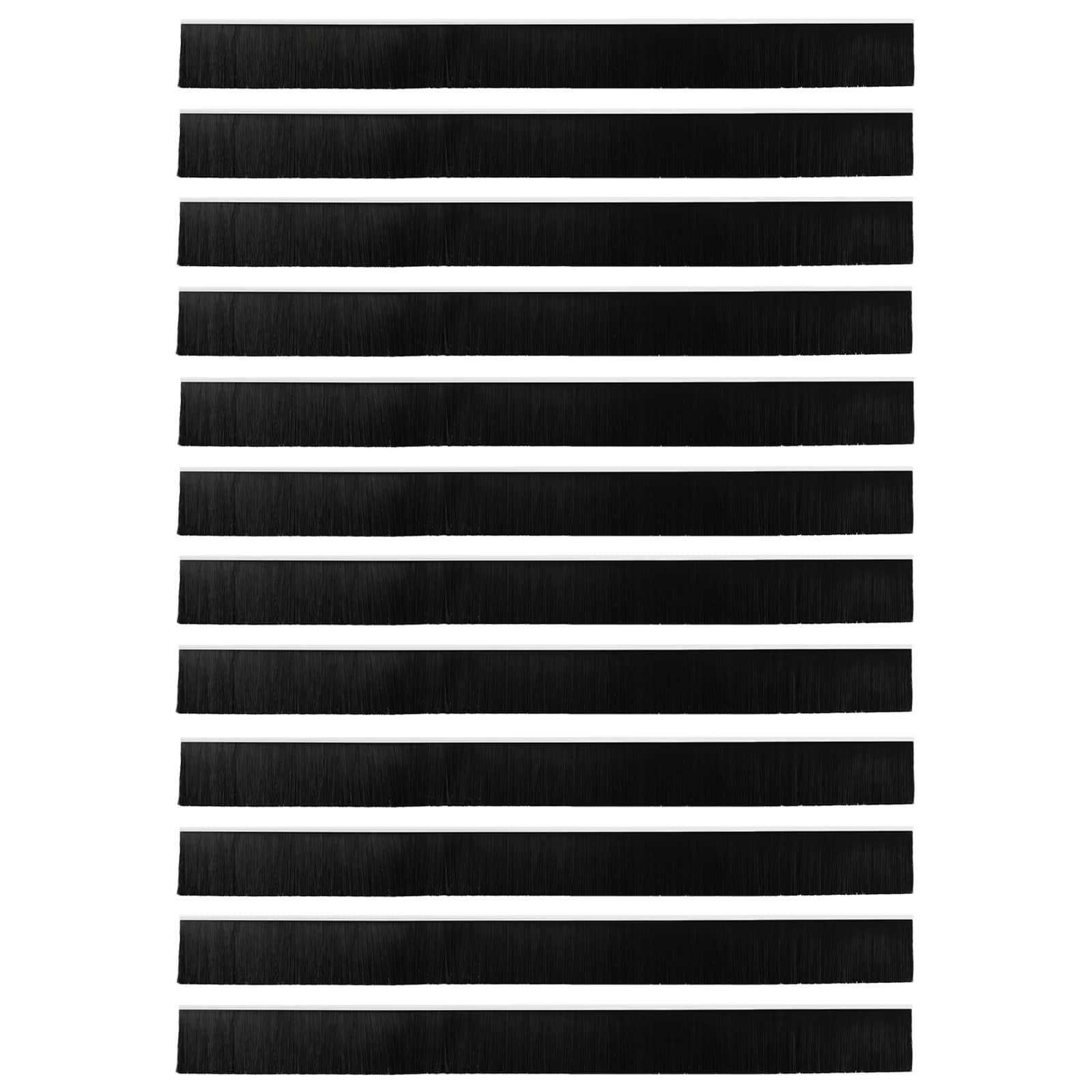 Selbstklebende Türbürstendichtungen 12 Stk. Weiß 100 cm