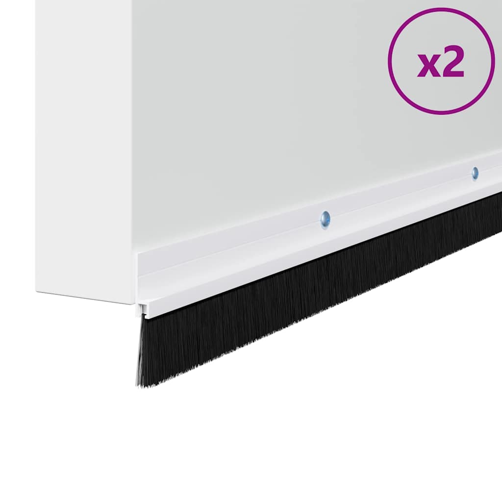Aufsteck Türbürstendichtungen 2 Stk. 100 cm Aluminiumlegierung