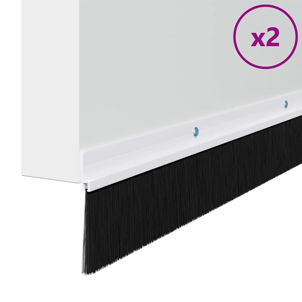 Aufsteck Türbürstendichtungen 2 Stk. 100 cm Aluminiumlegierung