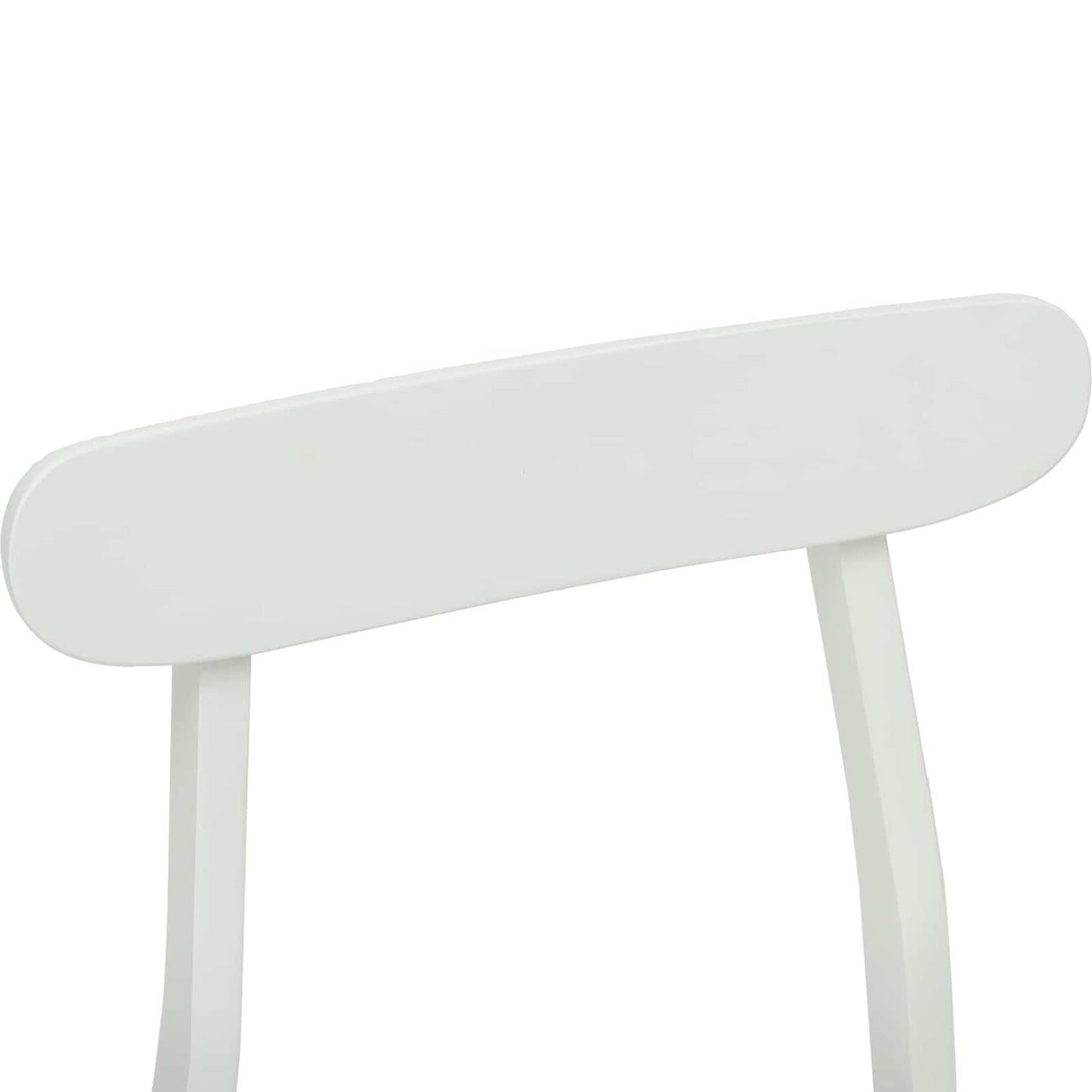 Esszimmerstuhl 2 Stk. Massives Gummiholz Weiß 43 x 44,5 x 77 cm