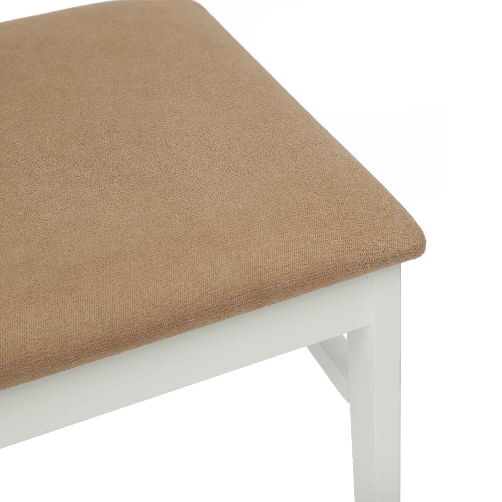 Esszimmerstuhl 2 stk. Massives Gummiholz Weiß und Braun