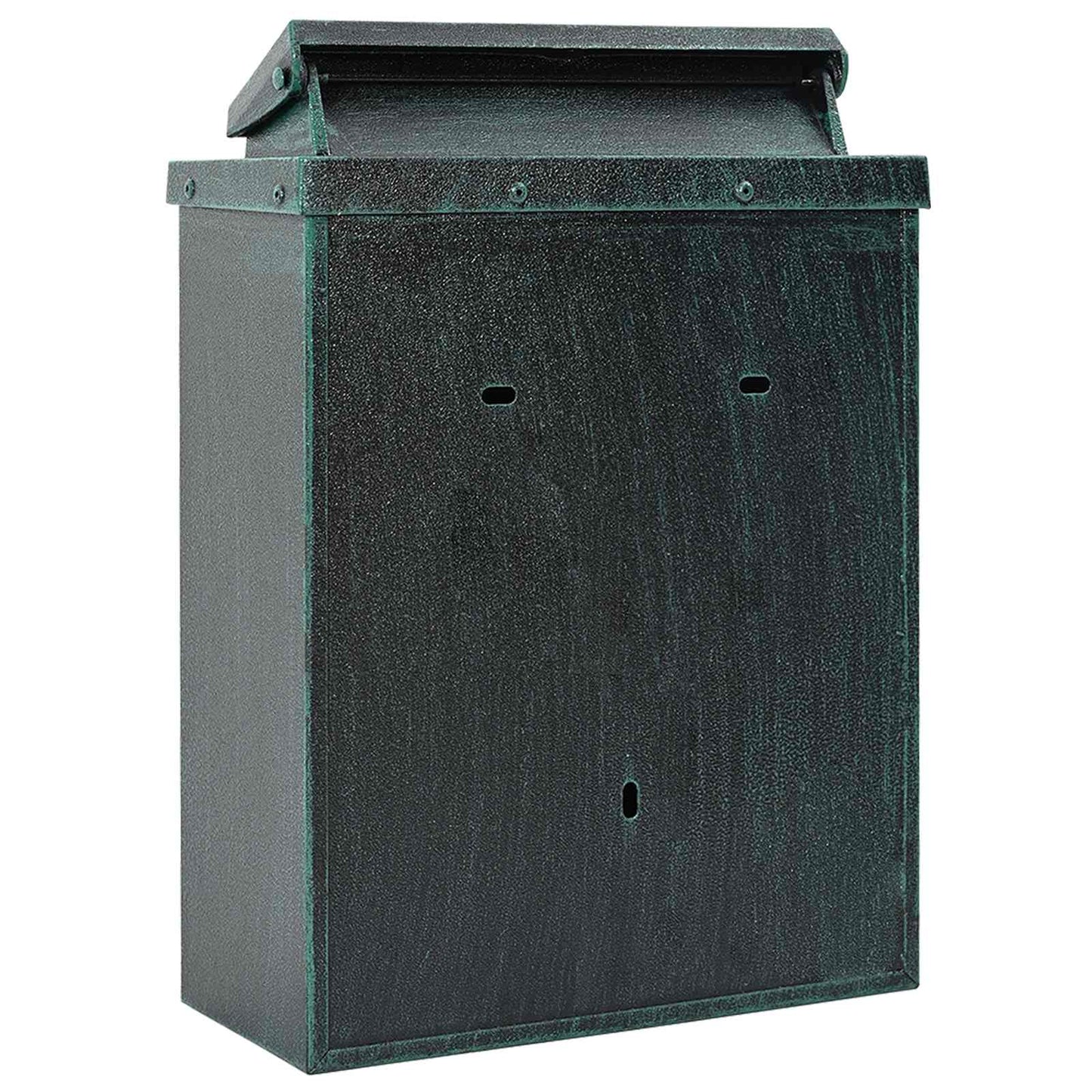 Wandmontierter Briefkasten Grün 29 x 13 x 41 cm Gussaluminium