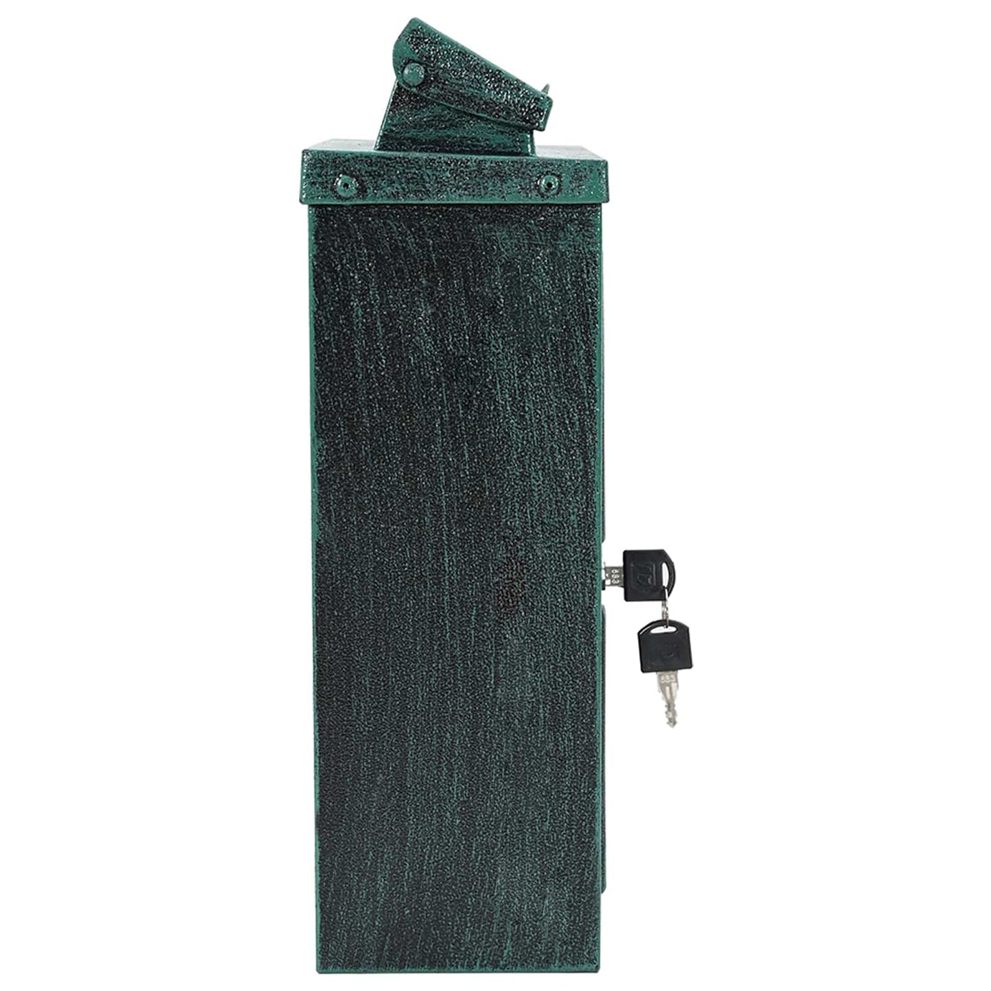 Wandmontierter Briefkasten Grün 29 x 13 x 41 cm Gussaluminium