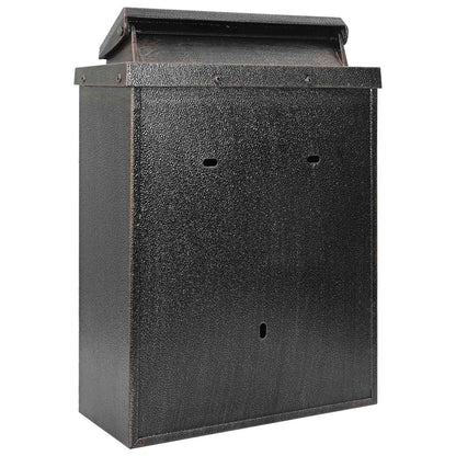 Wandmontierter Briefkasten Bronze 29 x 13 x 41 cm Gussaluminium