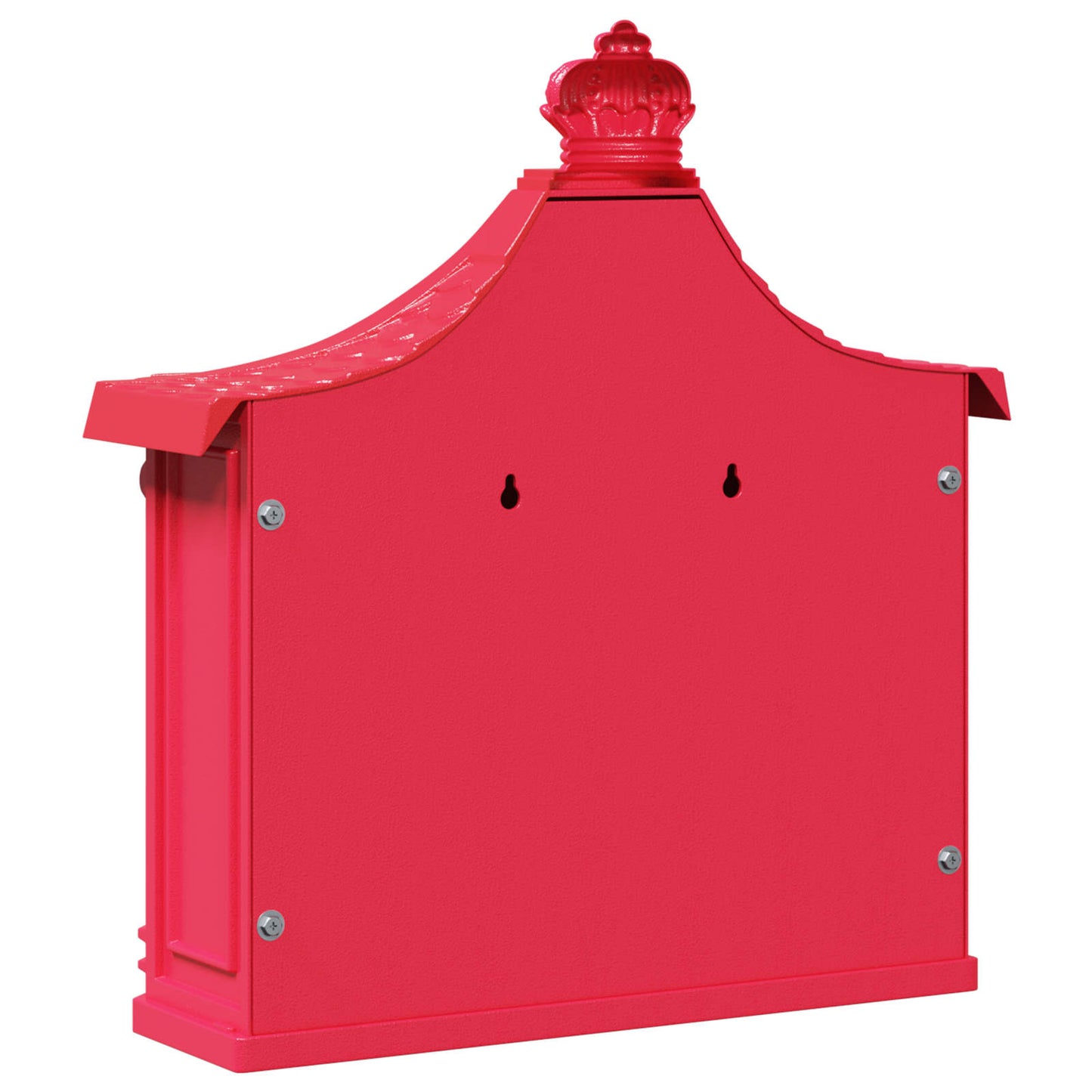 Wandmontierter Briefkasten Rot 40,5 x 16 x 45 cm Gussaluminium