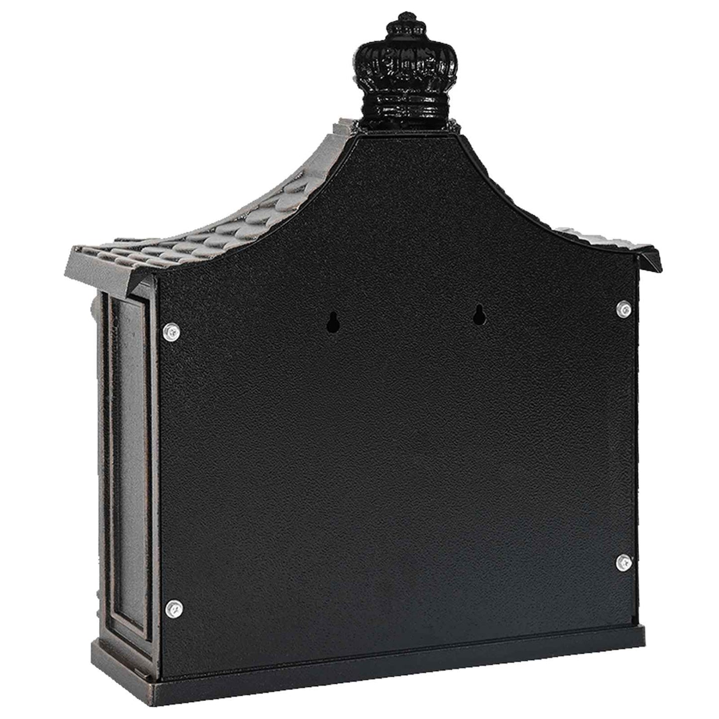 Wandmontierter Briefkasten mit Tür Bronze 40,5 x 16 x 45 cm