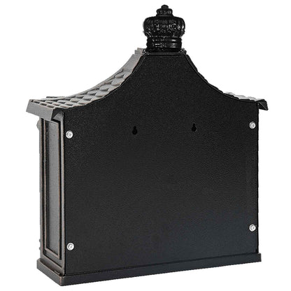 Wandmontierter Briefkasten mit Tür Bronze 40,5 x 16 x 45 cm