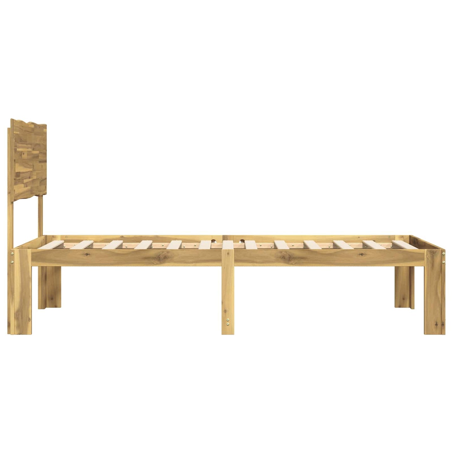 Doppelbettgestell mit Kopfteil ROSTOCK Weiß 160 x 200 cm