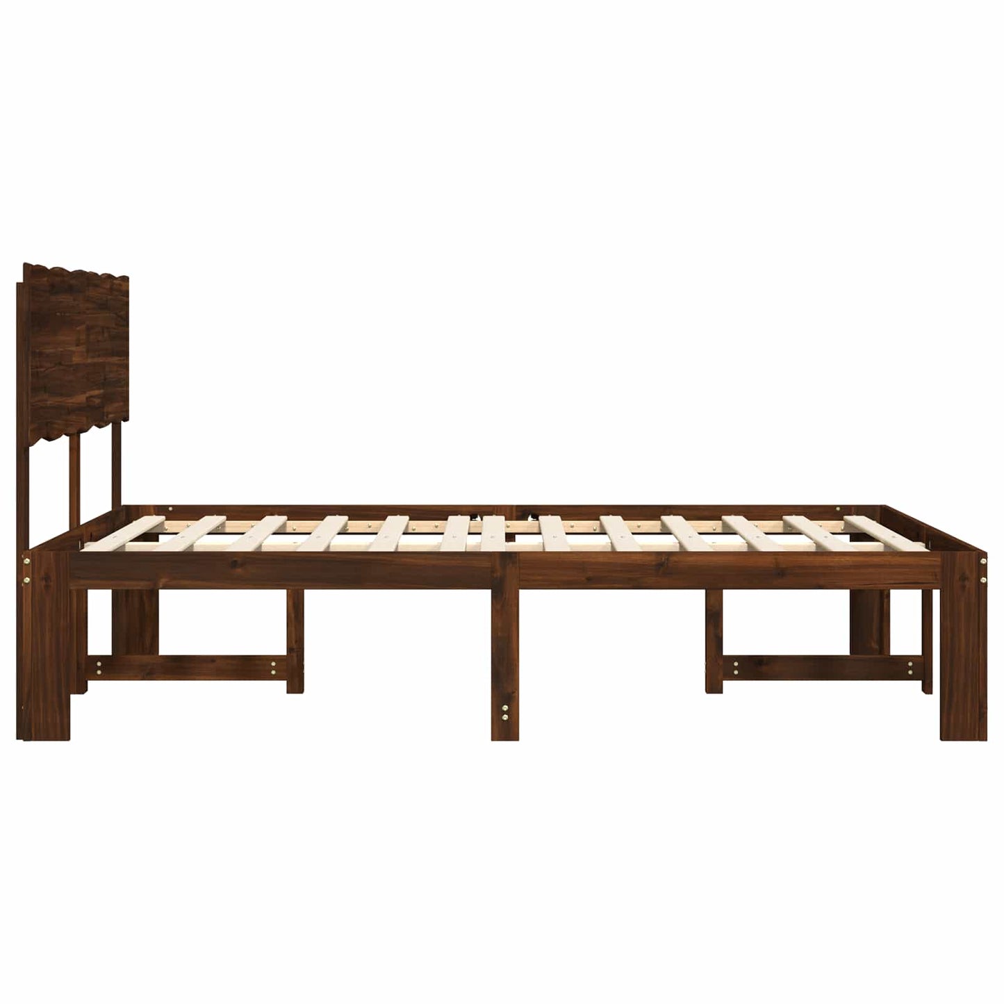 Doppelbettgestell mit Kopfteil ROSTOCK Dunkelbraun 180 x 200 cm