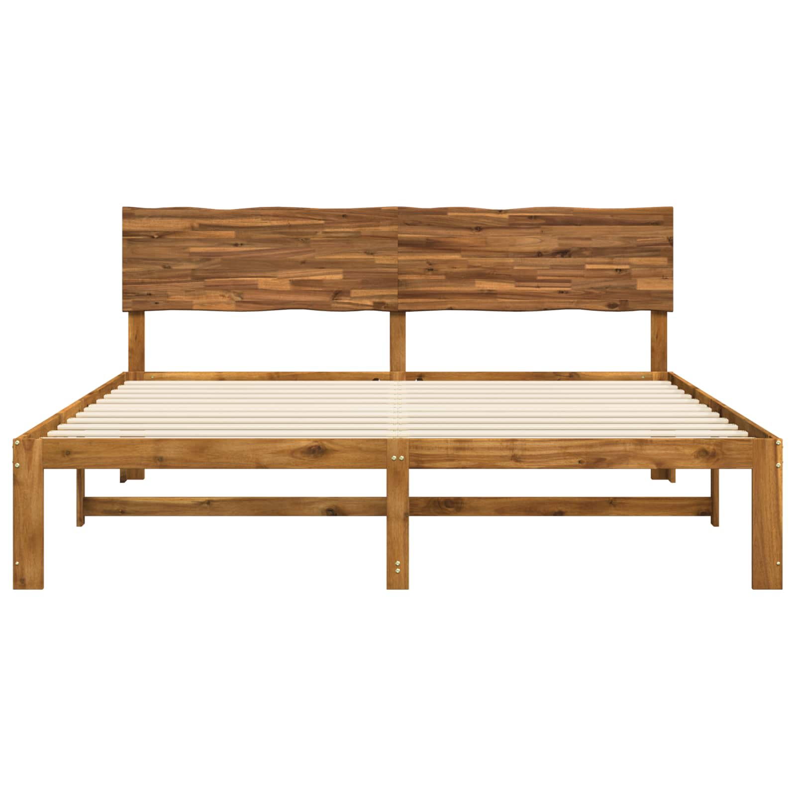 Doppelbettgestell mit Kopfteil ROSTOCK Natur 180 x 200 cm