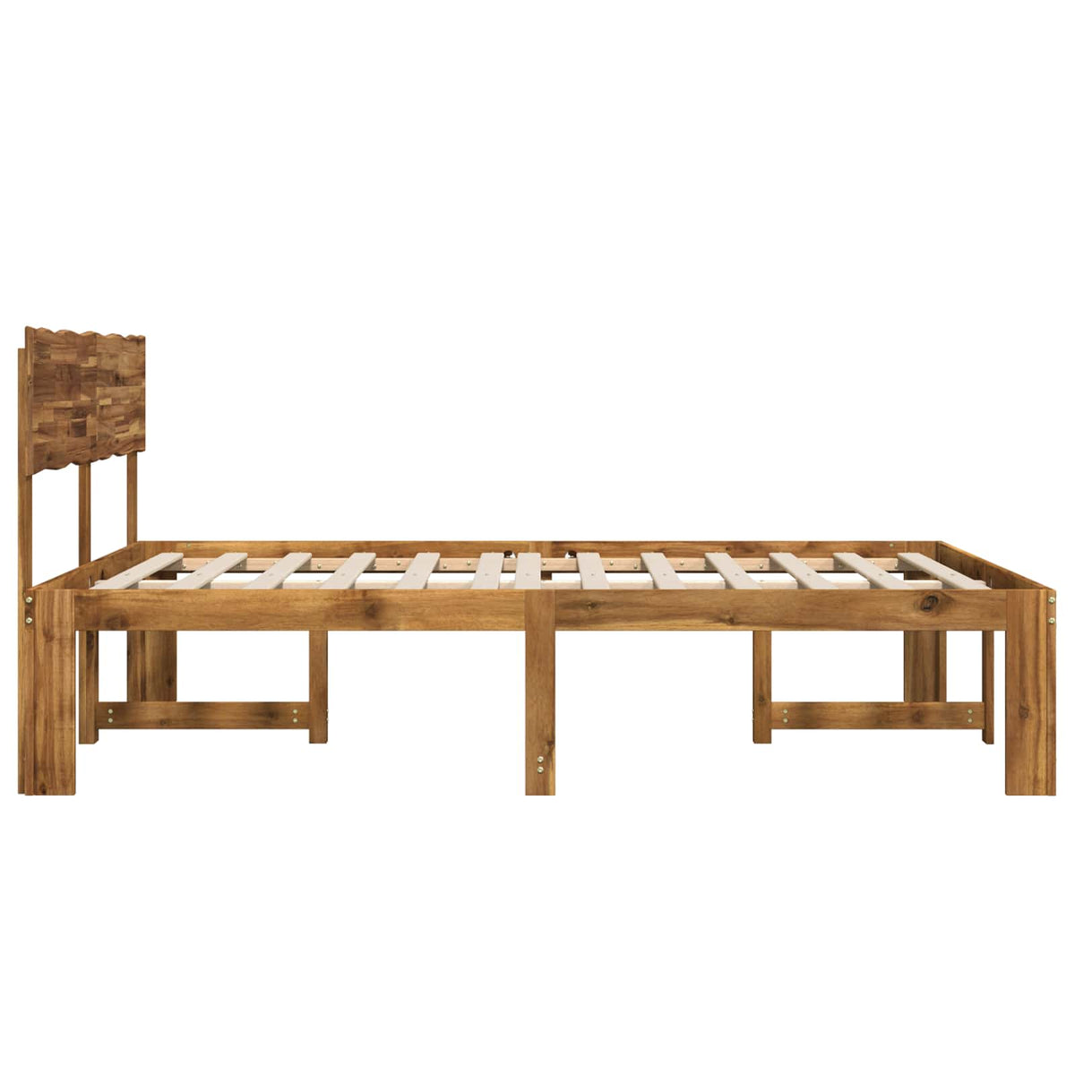 Doppelbettgestell mit Kopfteil ROSTOCK Natur 150 x 200 cm