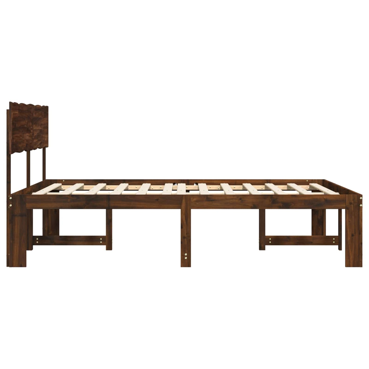 Doppelbettgestell mit Kopfteil ROSTOCK Dunkelbraun 180 x 200 cm