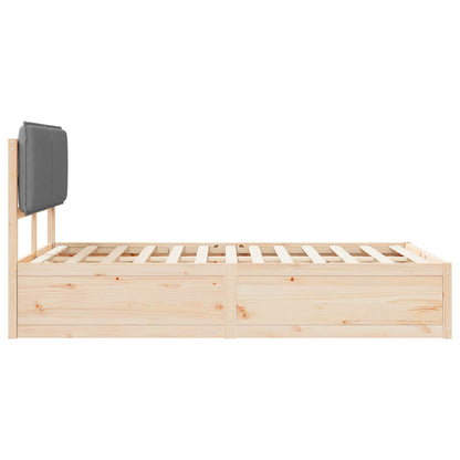 Bettgestell mit gepolstertem Kopfteil Hellgrau 120 x 190 cm