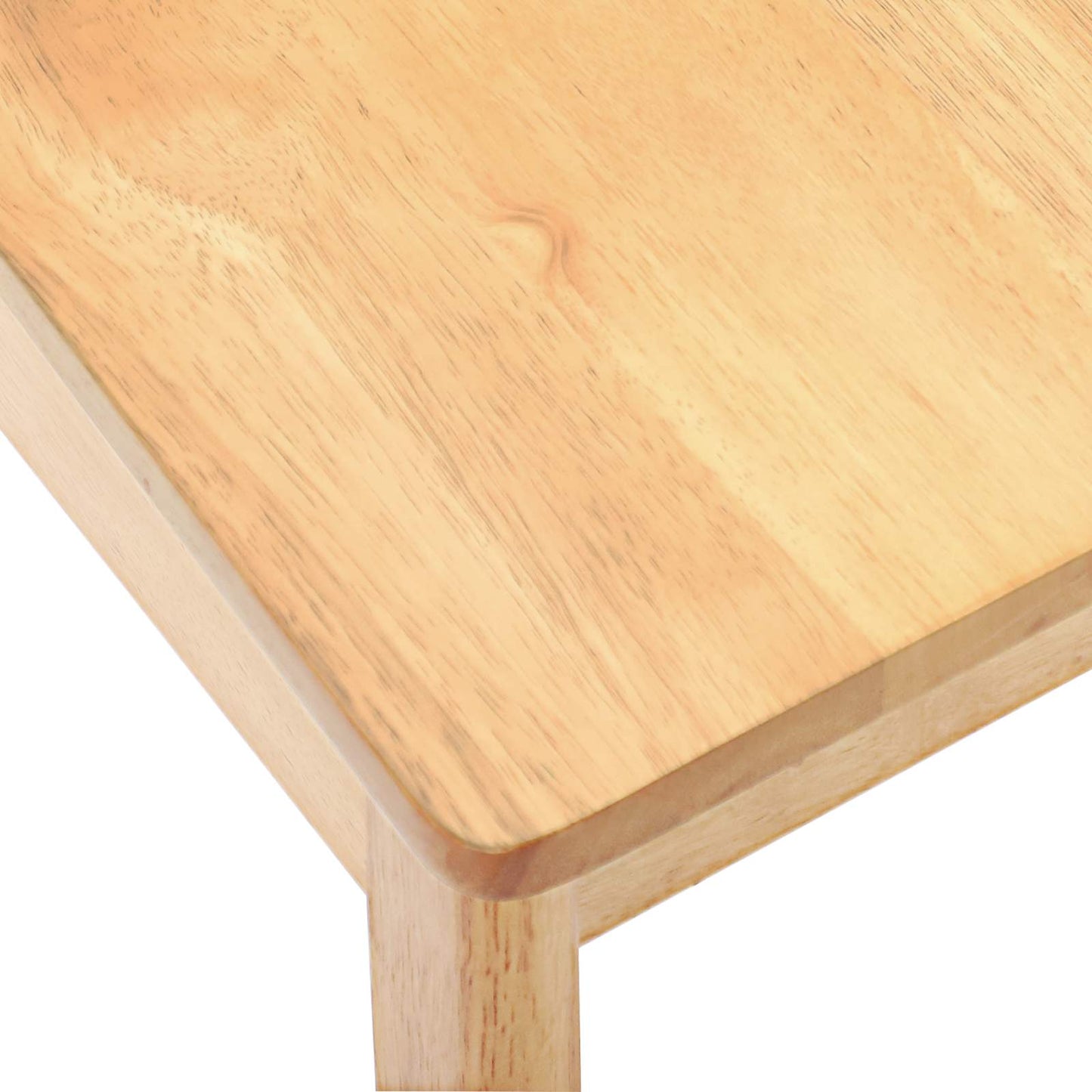 Esszimmerstuhl 2 Stk. Solides Gummiholz Natur 51 x 61 x 80,5 cm