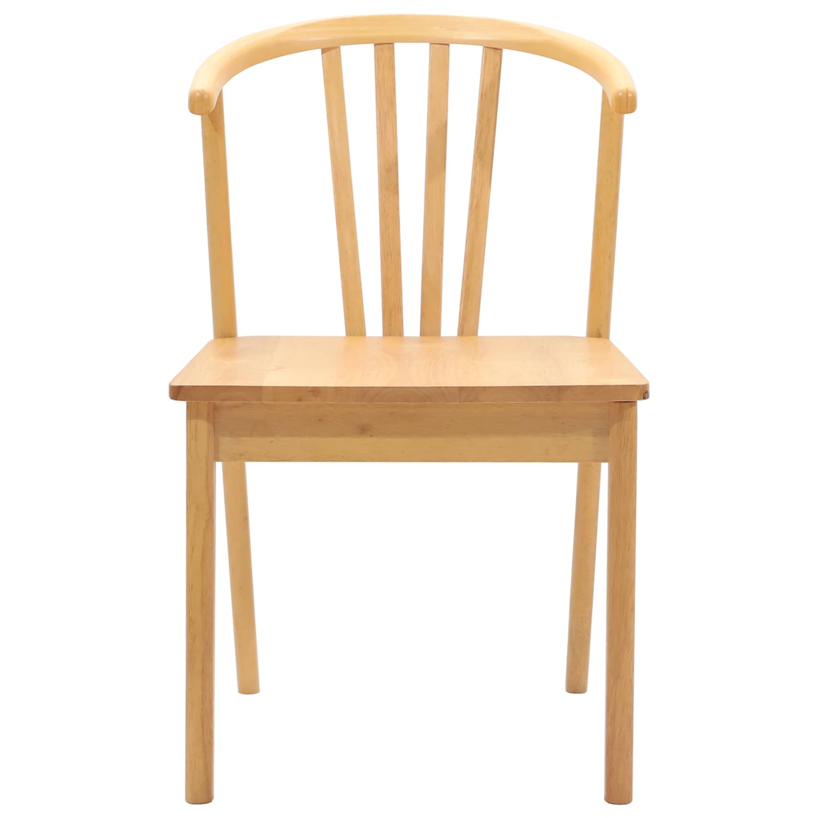 Esszimmerstuhl 2 Stk. Solides Gummiholz Natur 51 x 61 x 80,5 cm