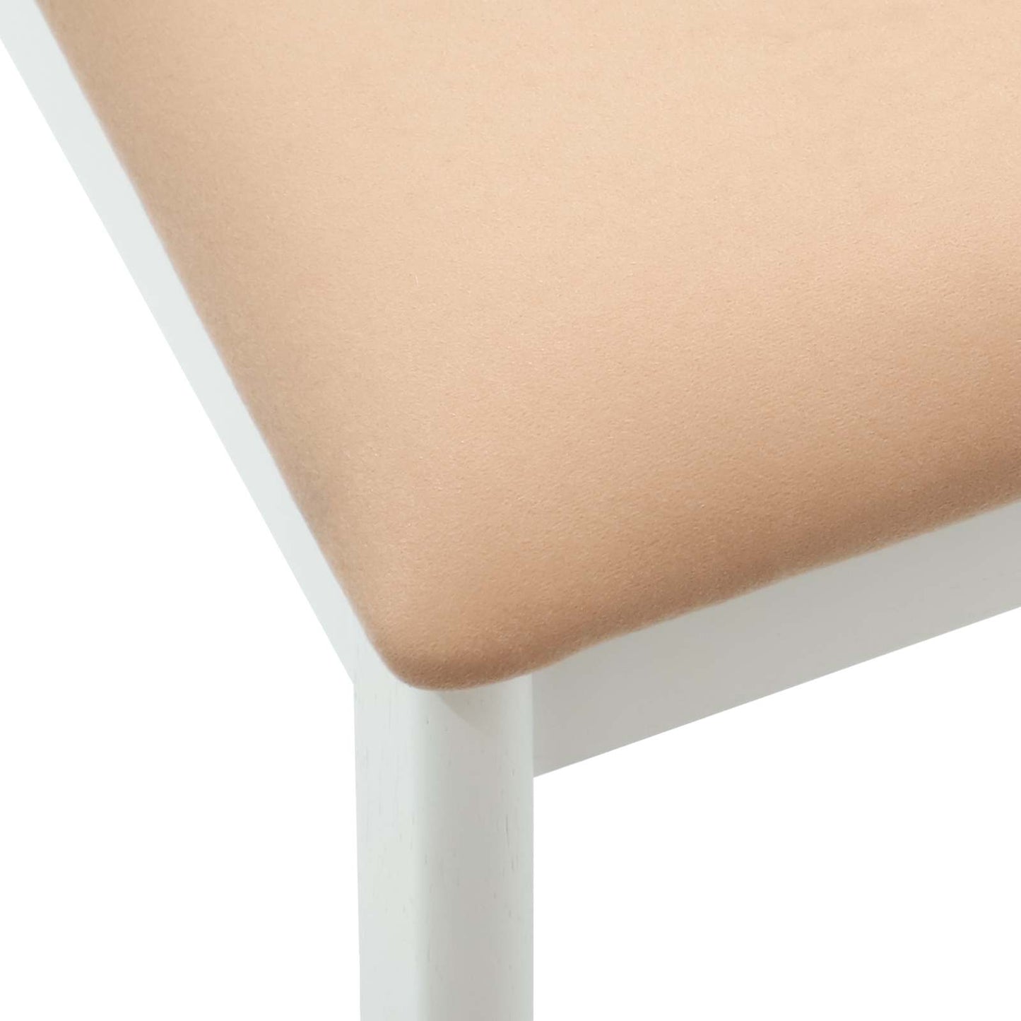 Esszimmerstuhl 2 Stk. Solides Gummiholz Weiß und Braun