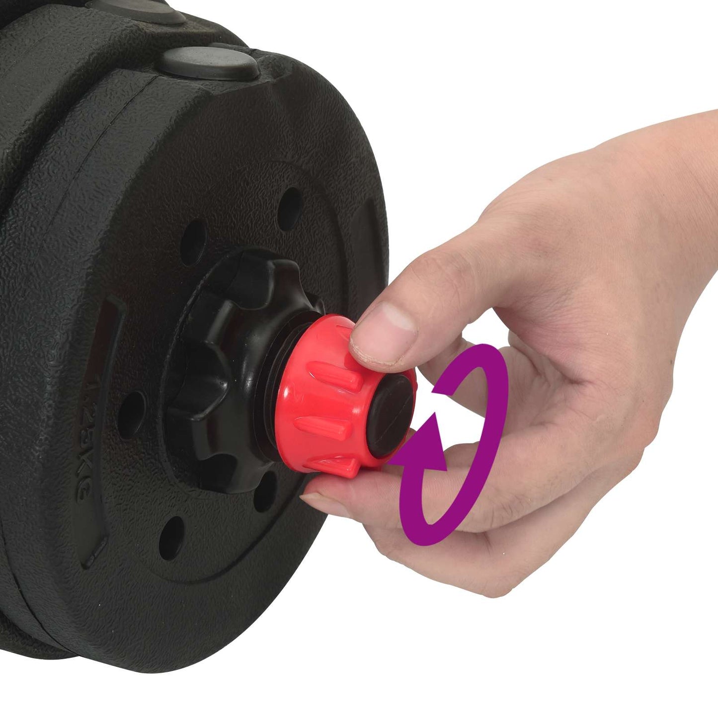 2-in-1 Kurzhantel Langhantel Set 30 kg Schwarz und Rot