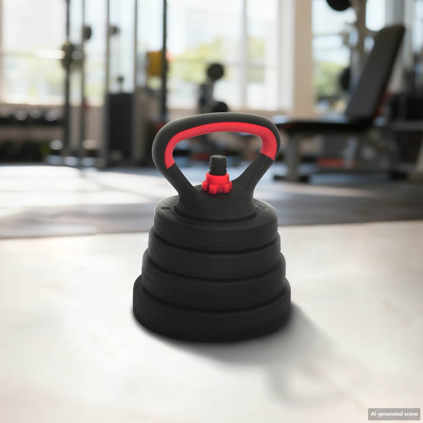 4-in-1 Kurzhantel, Langhantel und Kettlebell Set 30 kg