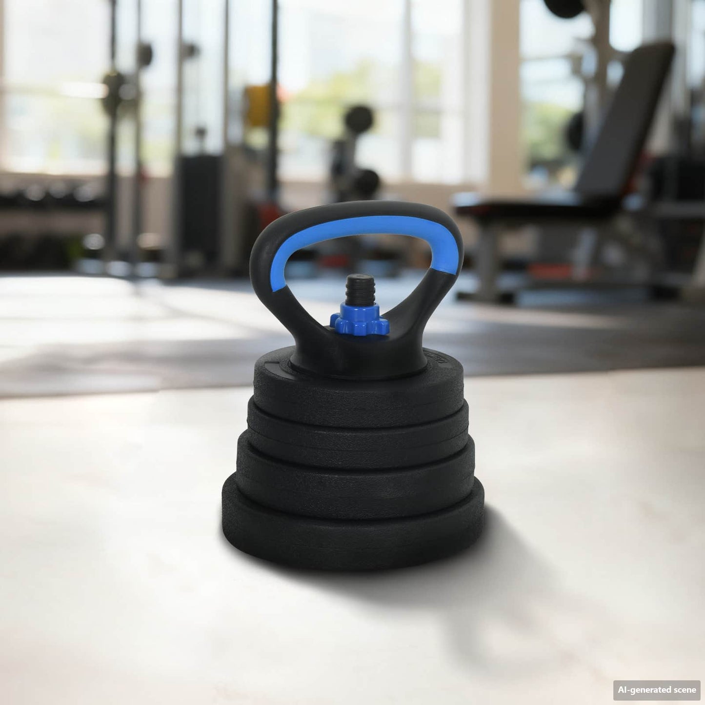 4-in-1 Kurzhantel, Langhantel und Kettlebell Set 30 kg