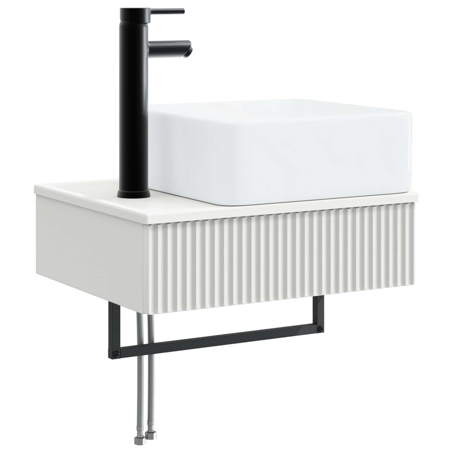 Badezimmermöbel-Set 3 stk. Weiß Holzwerkstoff