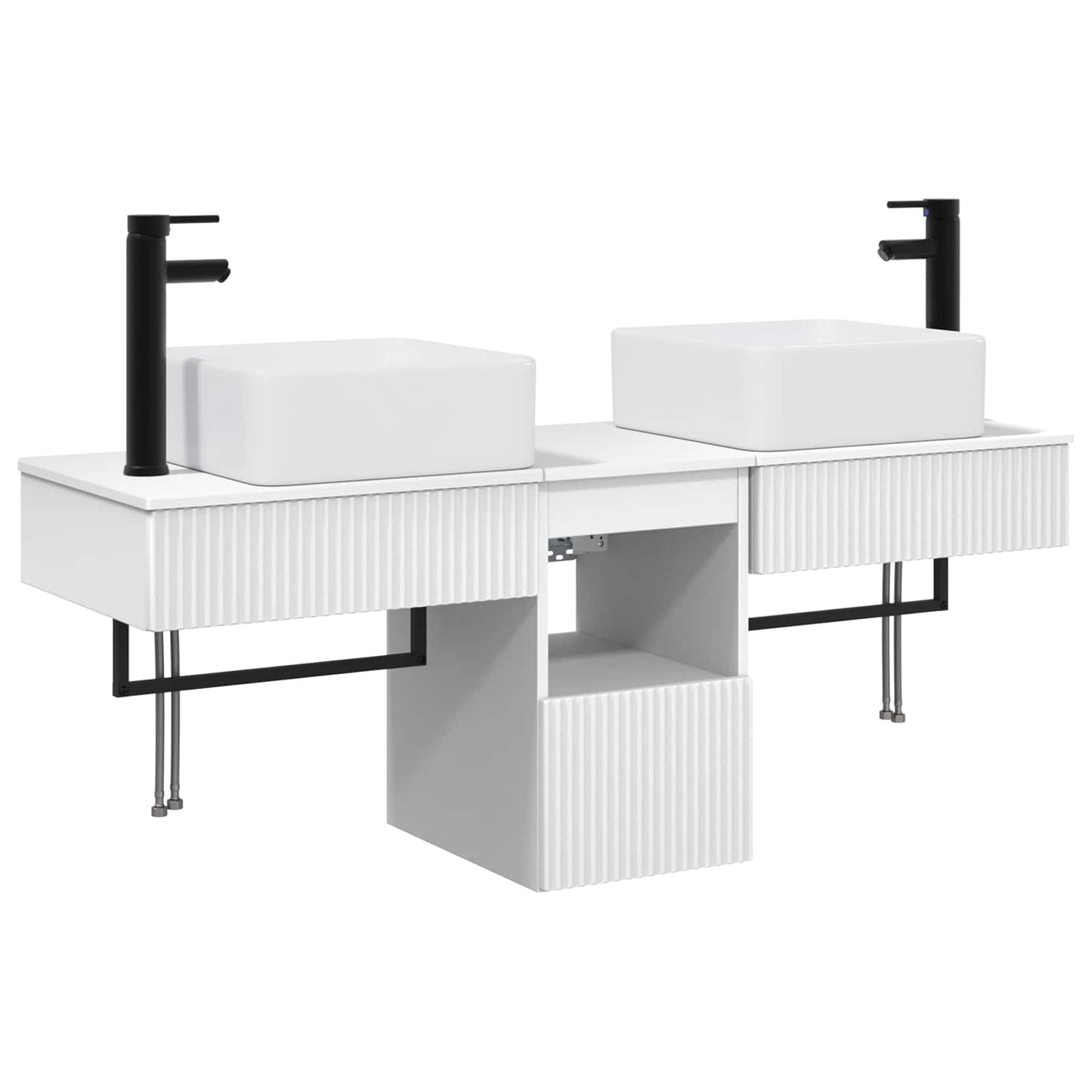 Badezimmerschrank-Set 3 stk. Weiß 53 x 35 x 39 cm Holzwerkstoff