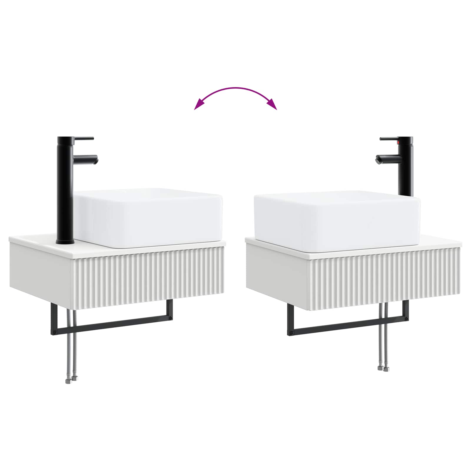 Badezimmerschrank-Set 3 stk. Weiß 53 x 35 x 39 cm Holzwerkstoff