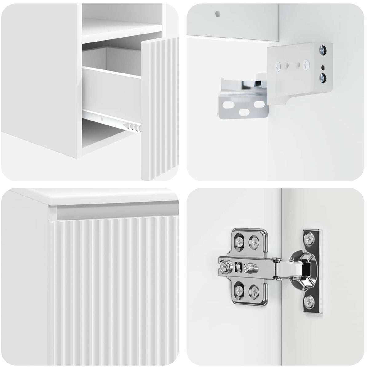 Badezimmerschrank-Set 3 stk. Weiß 129 x 35 x 80 cm